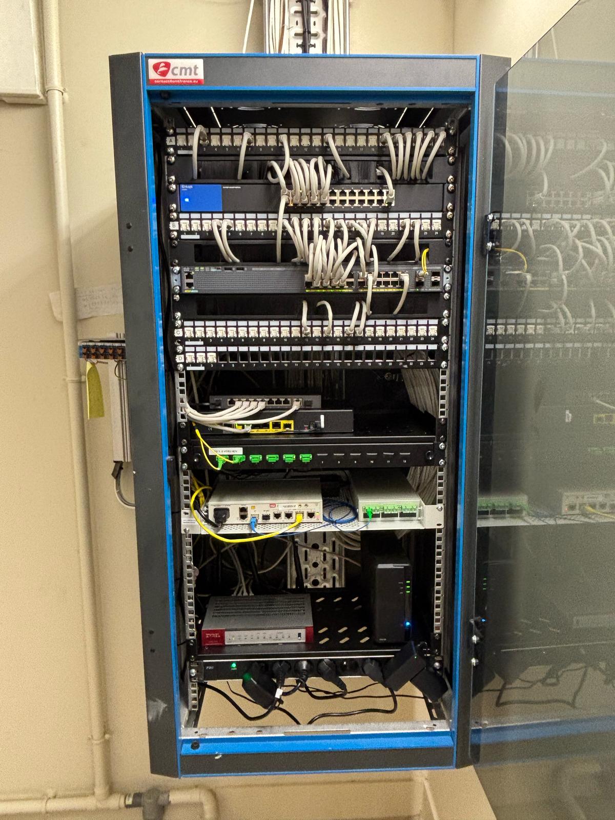 Baie de brassage structurée après rénovation